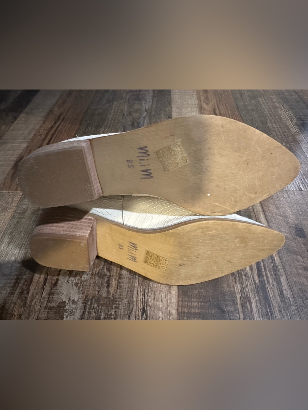 Mi.iM Cream Textured Pointed-Toe Ankle Booties - Picture 4 of 4